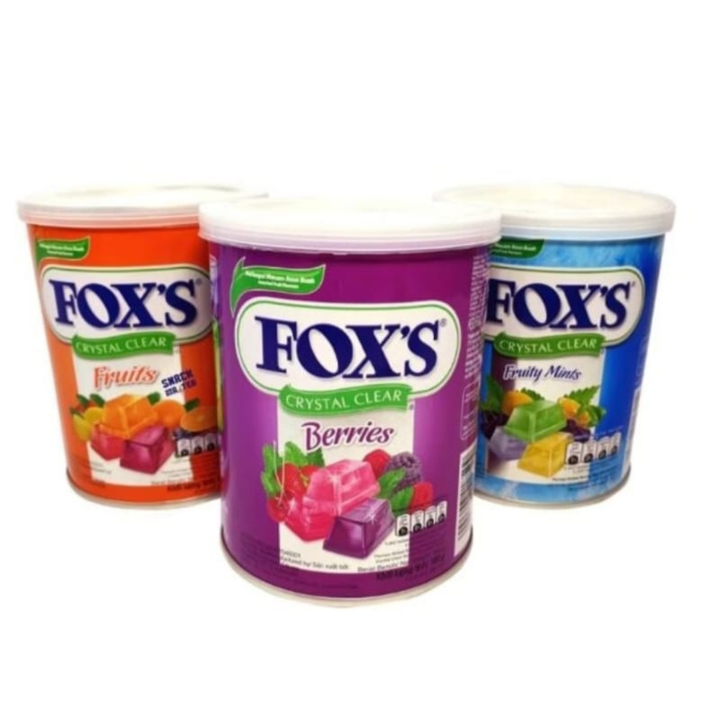 

Permen FOXS kaleng 180gr / Permen Fox tin Crystal Clear Candy Kaleng