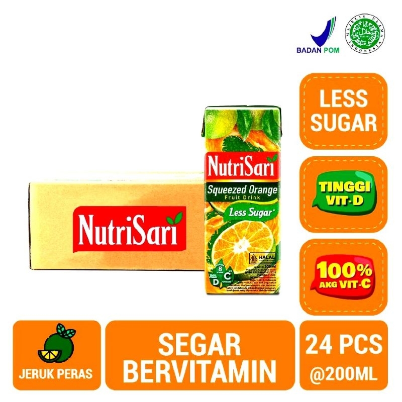 

Nutrisari Squeezed Orange 200Ml 1 Karton (ISI 24 PCS)