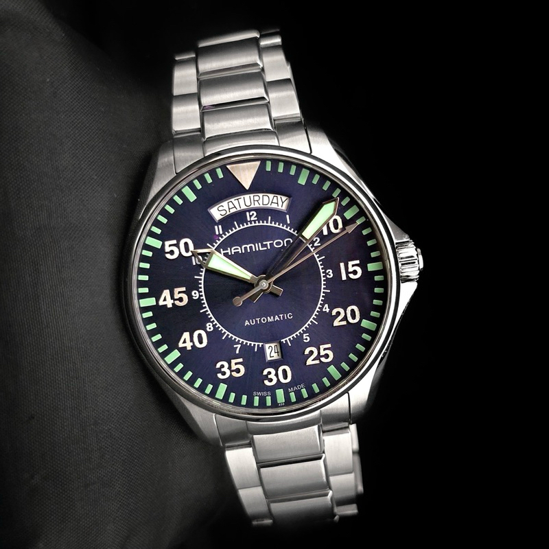 HAMILTON KHAKI AVIATION PILOT AUTOMATIC BLUE