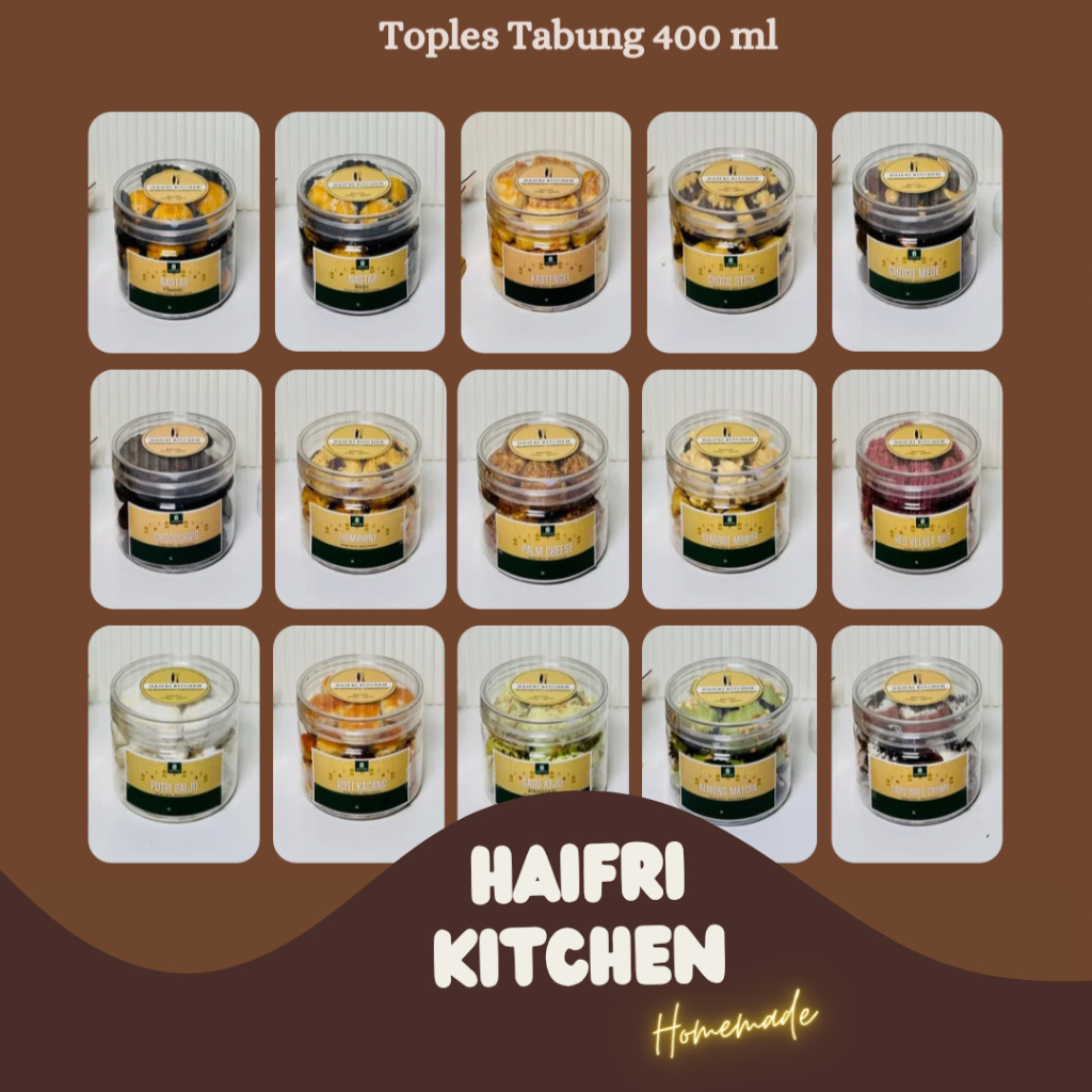 

HAIFRI KITCHEN — KUE KERING TOPLES 400ML, Kuker Hari Raya, Cemilan lebaran