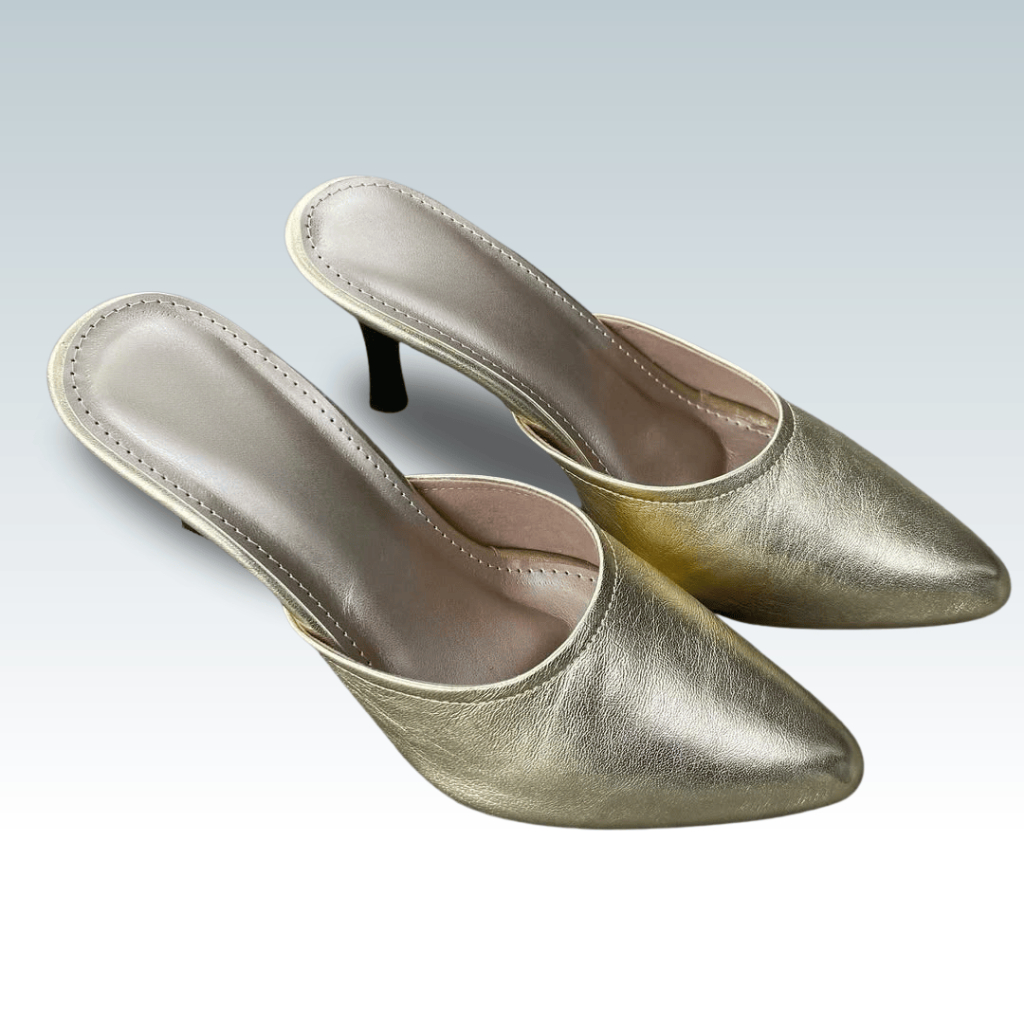 Selop Pengantin Warna Emas Wanita Hak 5cm