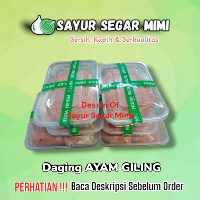 

Ayam Potong Negeri Giling 100% Ayam tanpa campuran - Sayur Segar Mimi