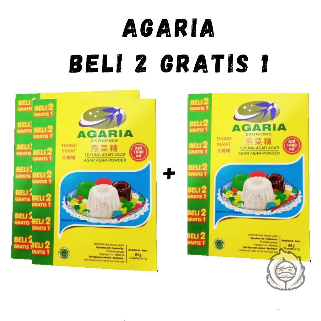 

[BUY 2 GET 1] Agar agar Agaria Sachet ecer Beli 2 gratis 1 Forisa