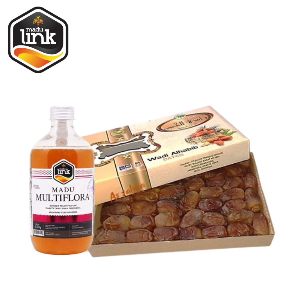 

Kurma Mesir Premium Wadi Al Habib Dates 1Kg + Link Multiflora