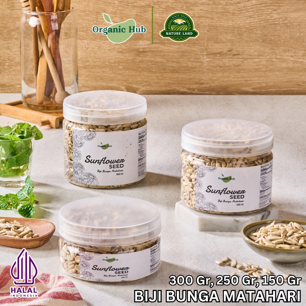 

Organic Hub Biji Bunga Matahari Panggang Roasted Sunflower Seed Seeds Organik Panggang Siap Makan