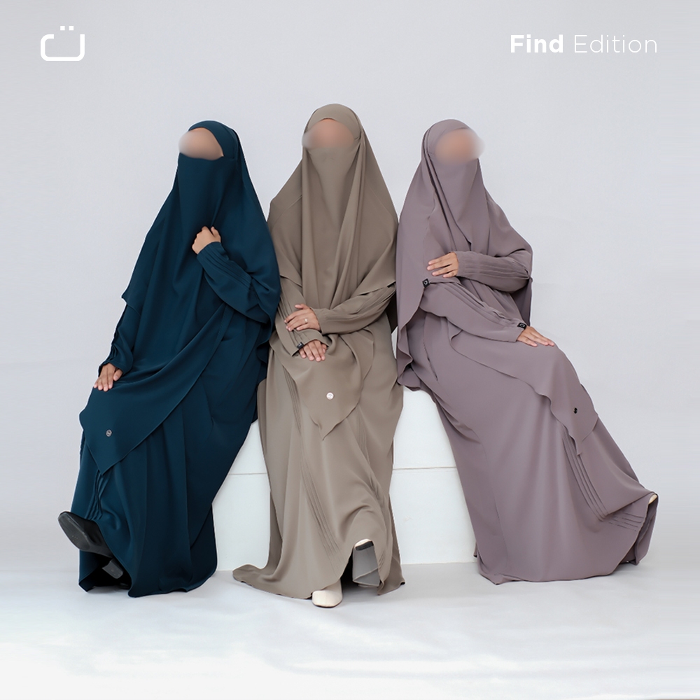 TA BY TRZ - Gamis Find Set FK - Gamis Set French Khimar - Abaya Umroh Haji