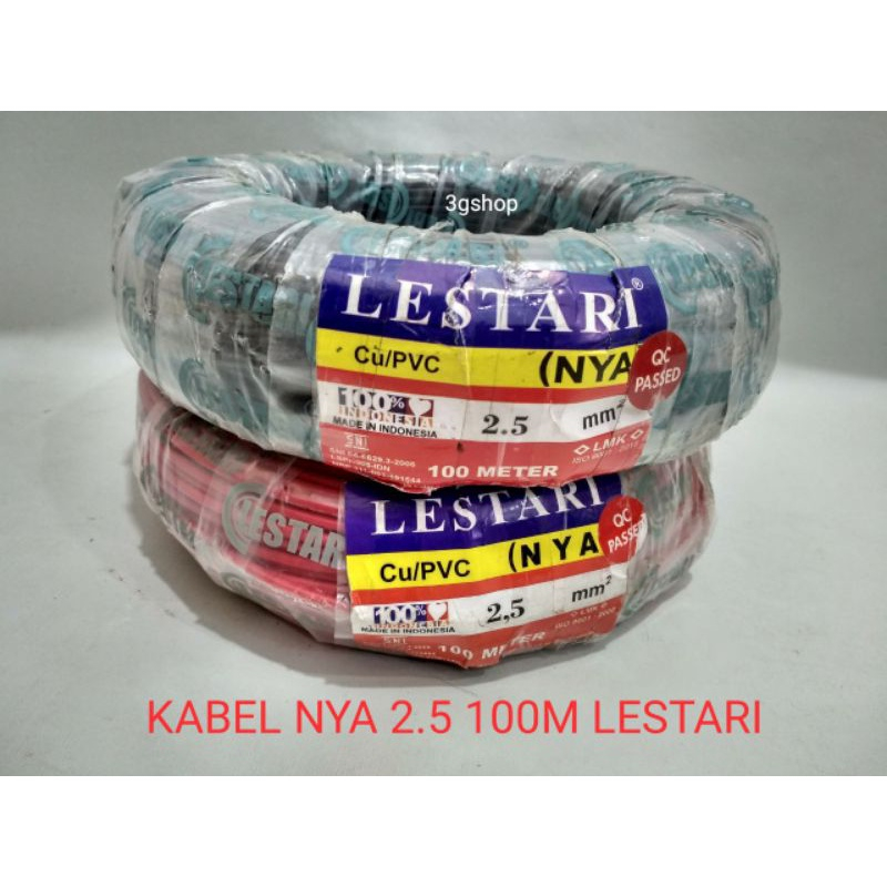 KABEL TUNGGAL KAWAT NYA 2.5 50M, 100M LESTARI