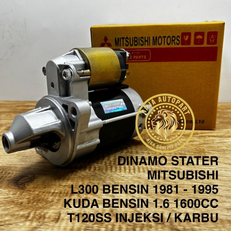 DINAMO STARTER 12V KUDA BENSIN 1.6 97 - 06 / L300 BENSIN 1981 - 1995 / COLT T120SS INJEKSI KARBU MIT