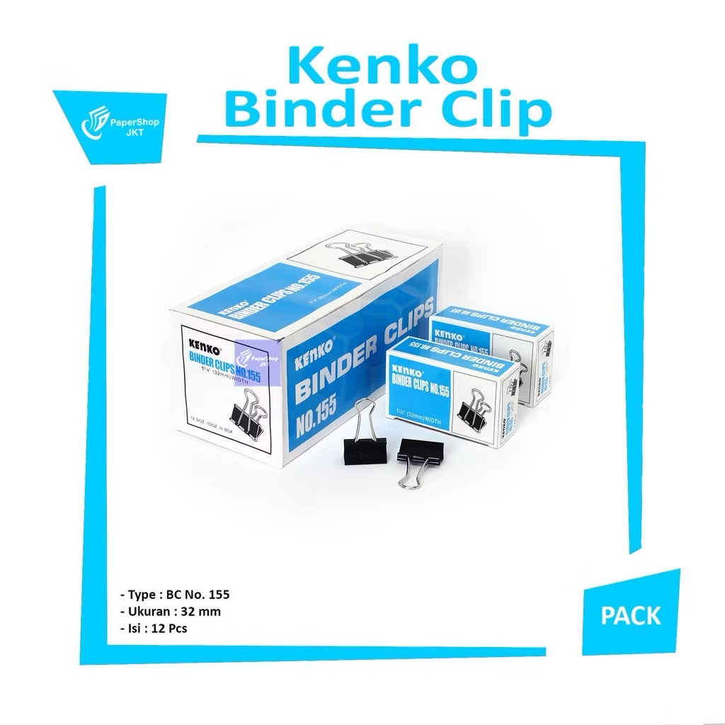 

Binder Clip No. 105 Kenko / Klip Penjepit Kertas [PER BOX isi 12 PCS]