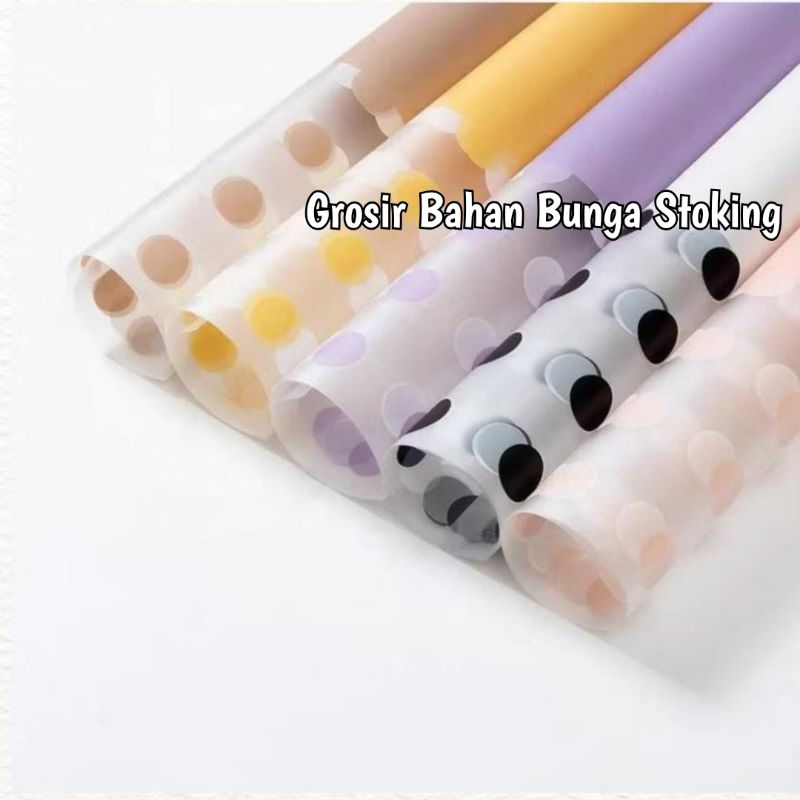 

FREE PACKING !! Flower Wrapping Paper Motif Polkadot Kertas Buket Polkadot Cellophane Motif Polkadot Kertas Pembungkus Bunga Polka Kertas Buket Polka
