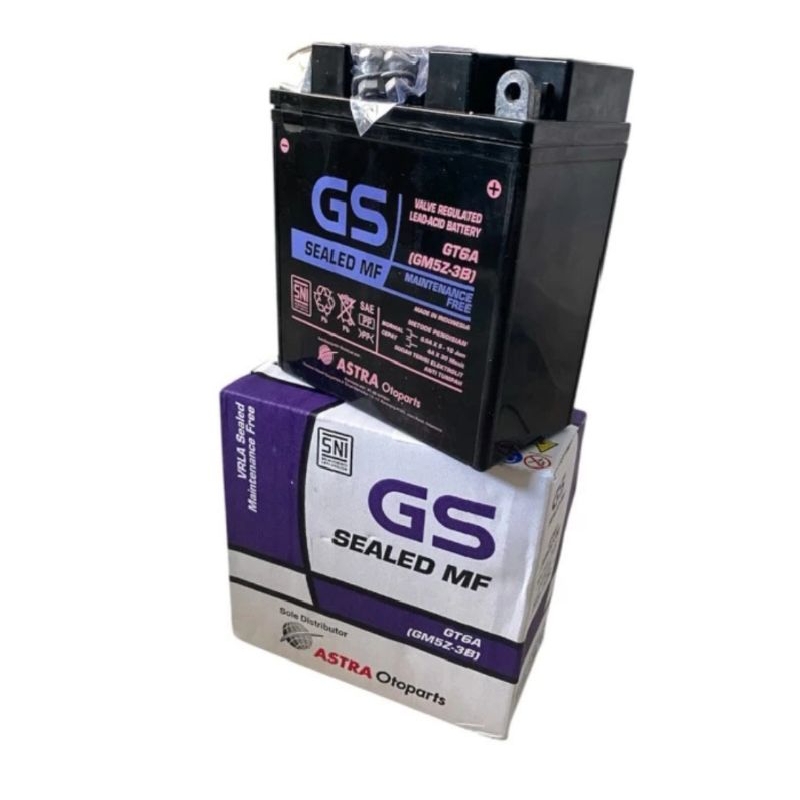 Aki GS sealed GM5Z-3B original GS astra otopartPnp astrea series ORIGINAL ACCU KERING GS ASTRA GT6A 