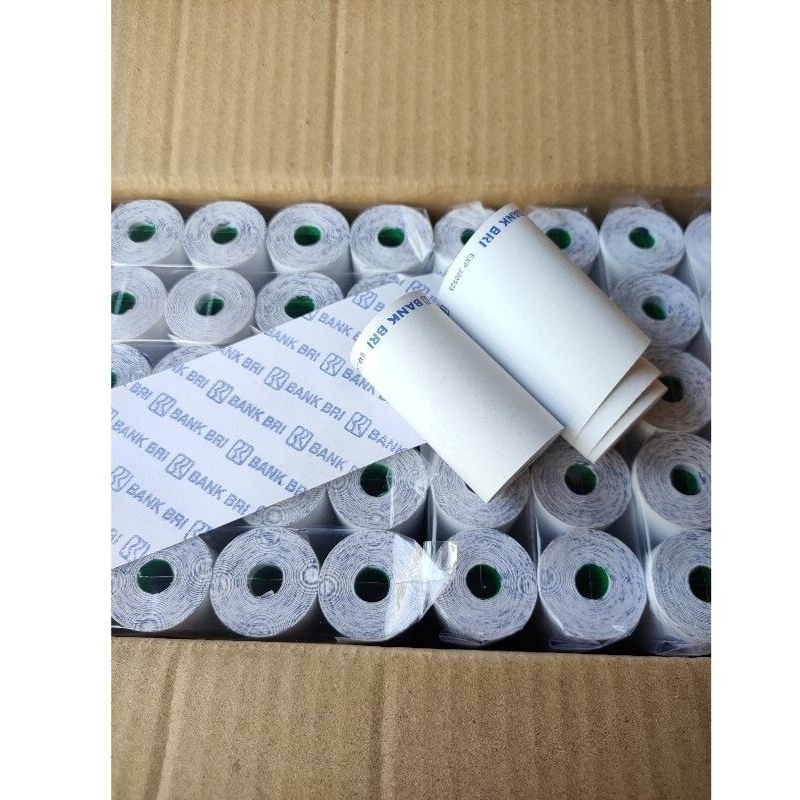 

kertas struk thermal edc bri logo depan & Bolak balik 58 x 30 paket 10 pcs
