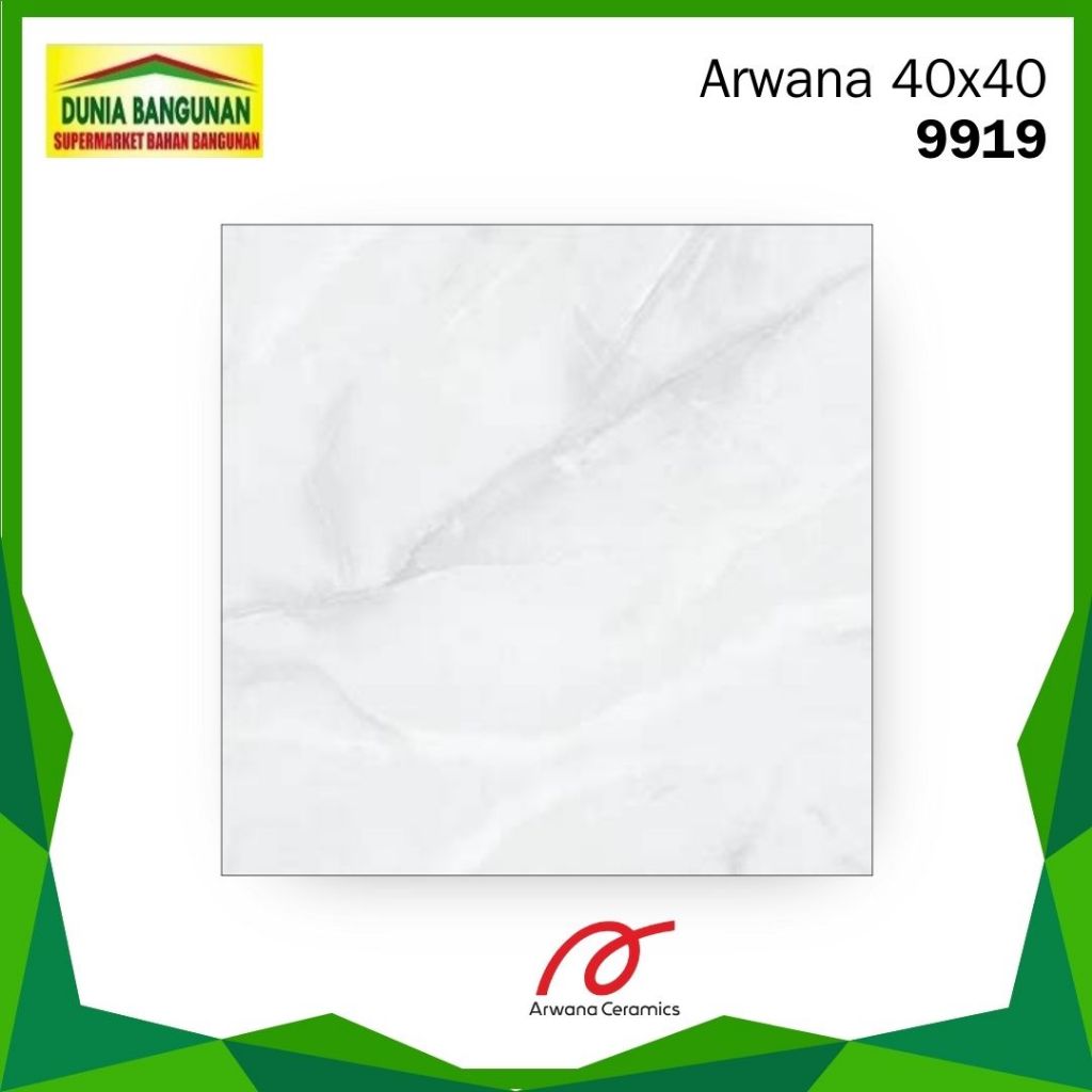 Keramik 40x40 Lantai Arwana 9919 Grey KW1 40X40 Keramik Lantai Kamar / Keramik Lantai 40x40 Abu Marm