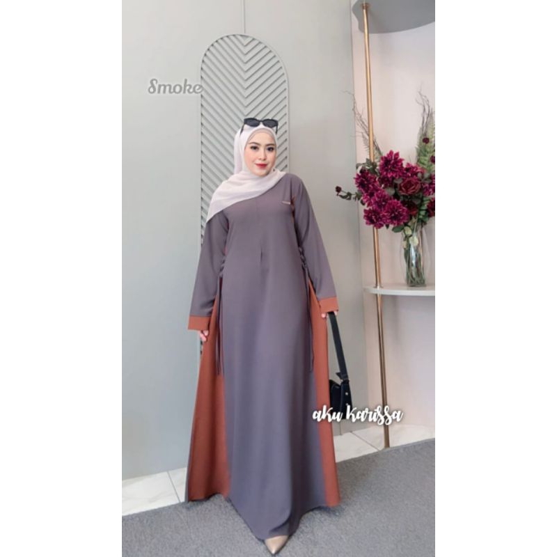 NURFALINA DRESS by AKU KARISSA / GAMIS AKU KARISSA TERBARU / GAMIS NURFALINA / GAMIS TWO TONE / GAMI