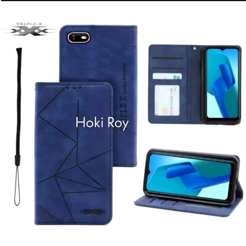 Flip Magnet Casing Oppo A1K - Casing Flip Cover Wallet Sarung Hp - Casing Dompet Flip Magnet