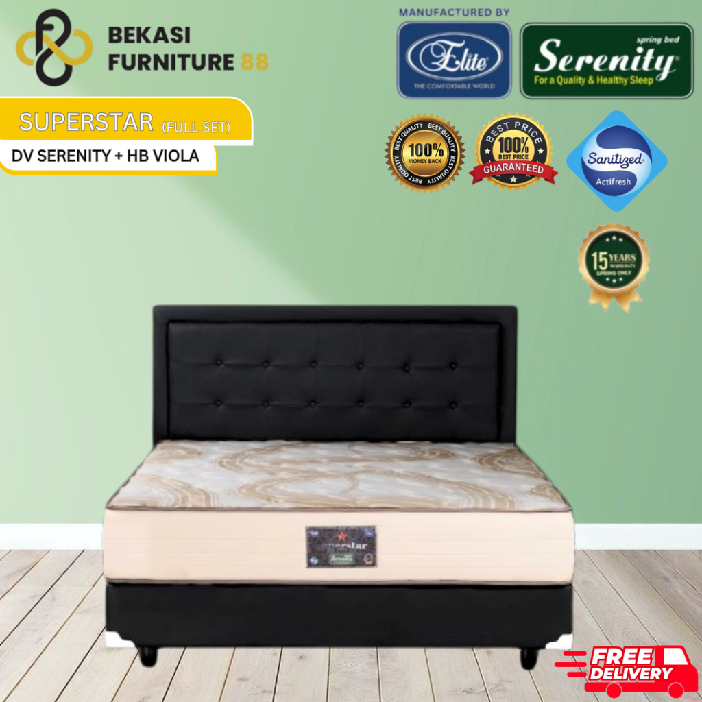 1 Set Kasur Springbed Serenity ( Superstar ) By Elite Springbed