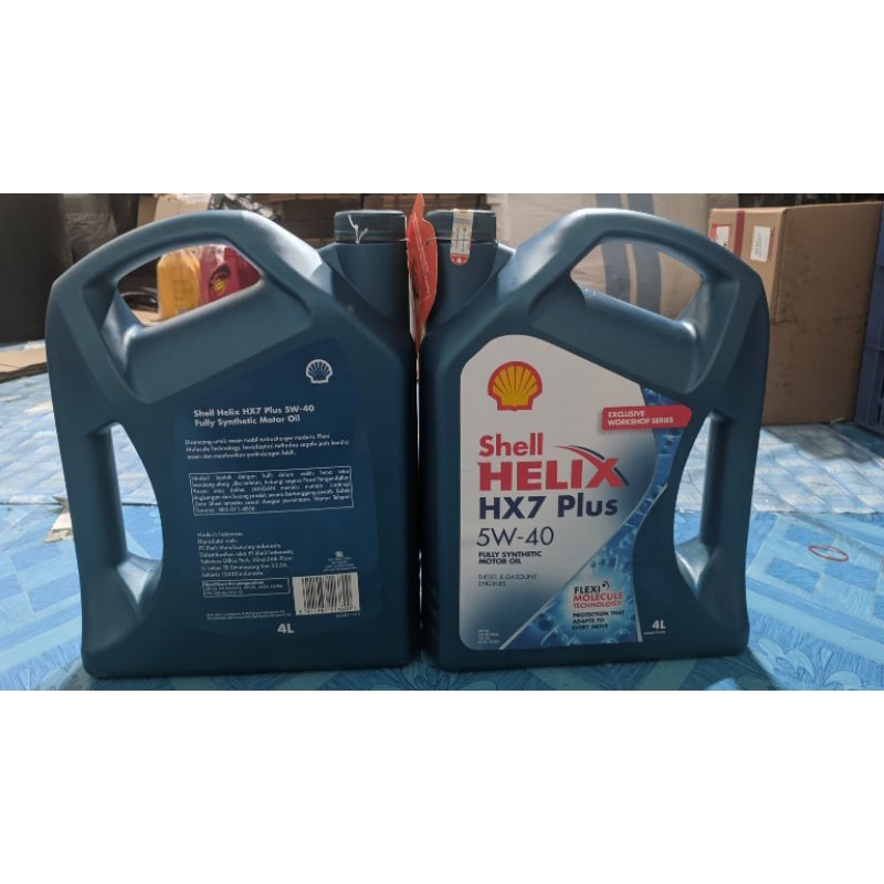 oli mesin SHELL HELIX HX7 PLUS 5w-40   4 LTR