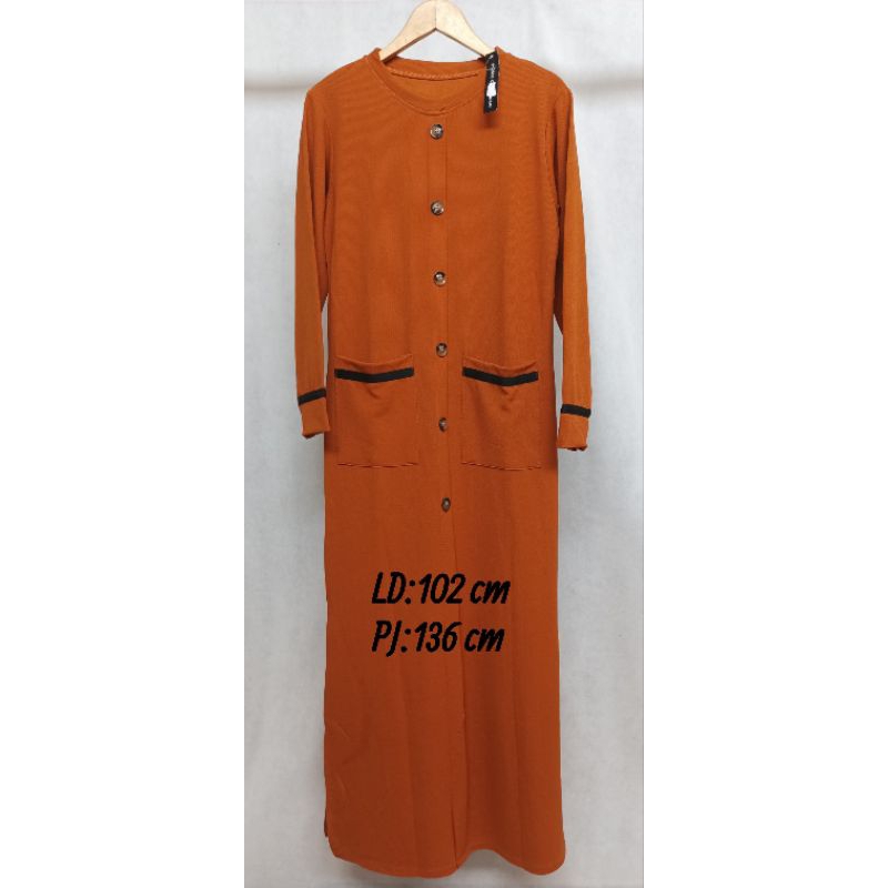 Gamis Knit Premium Branded Tebal Adem Baju Lebaran Hari Raya