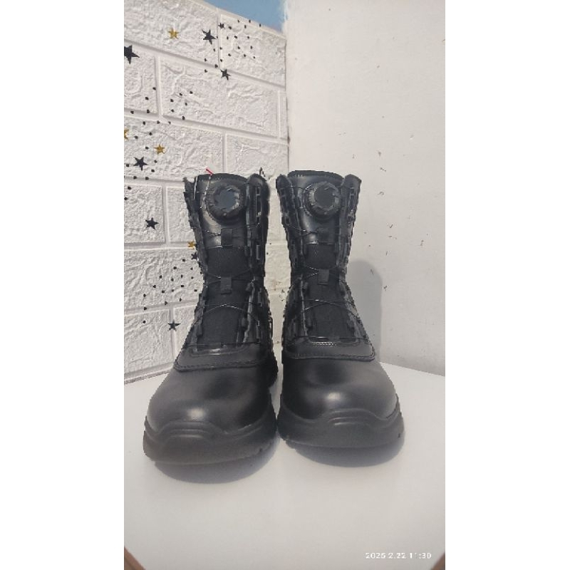 Sepatu PDL Hitam jatah polri tali putar parabelum battle X's / Sepatu hitam jatah pembagian Brimob 2