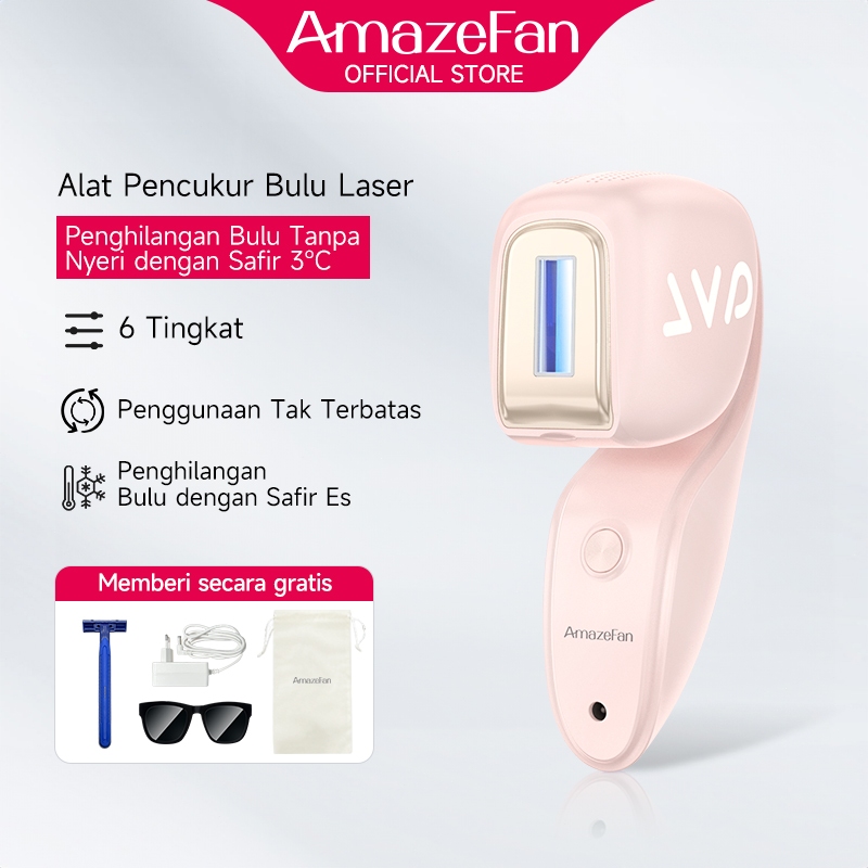 AmazeFan 2in1 IPL perontok bulu permanen Laser hair removal＆pijat wajah Tanpa sakit Kompres dingin 1