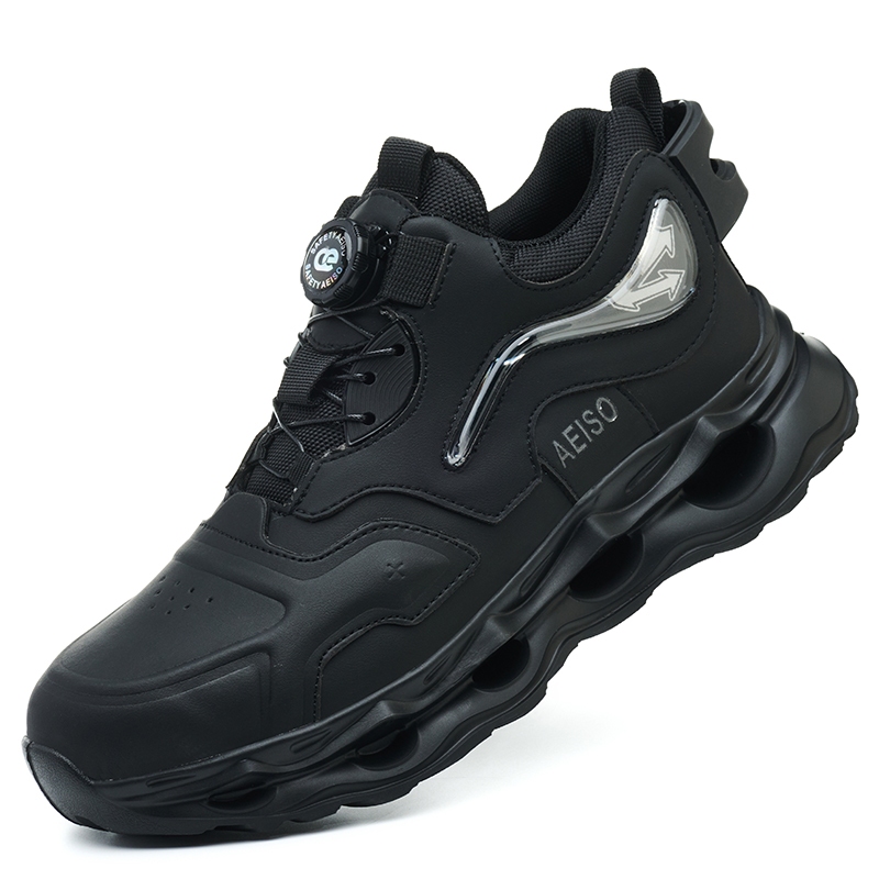 Ready Safety shoes AEISO sport ujung besi casual hitam pria dan wanita Anti Smashing Piercing