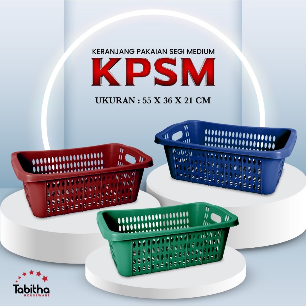 Keranjang Pakaian Kotor Dan Bersih MEDIUM LARGE Tabitha Keranjang Laundry Plastik Kotak Berkualitas