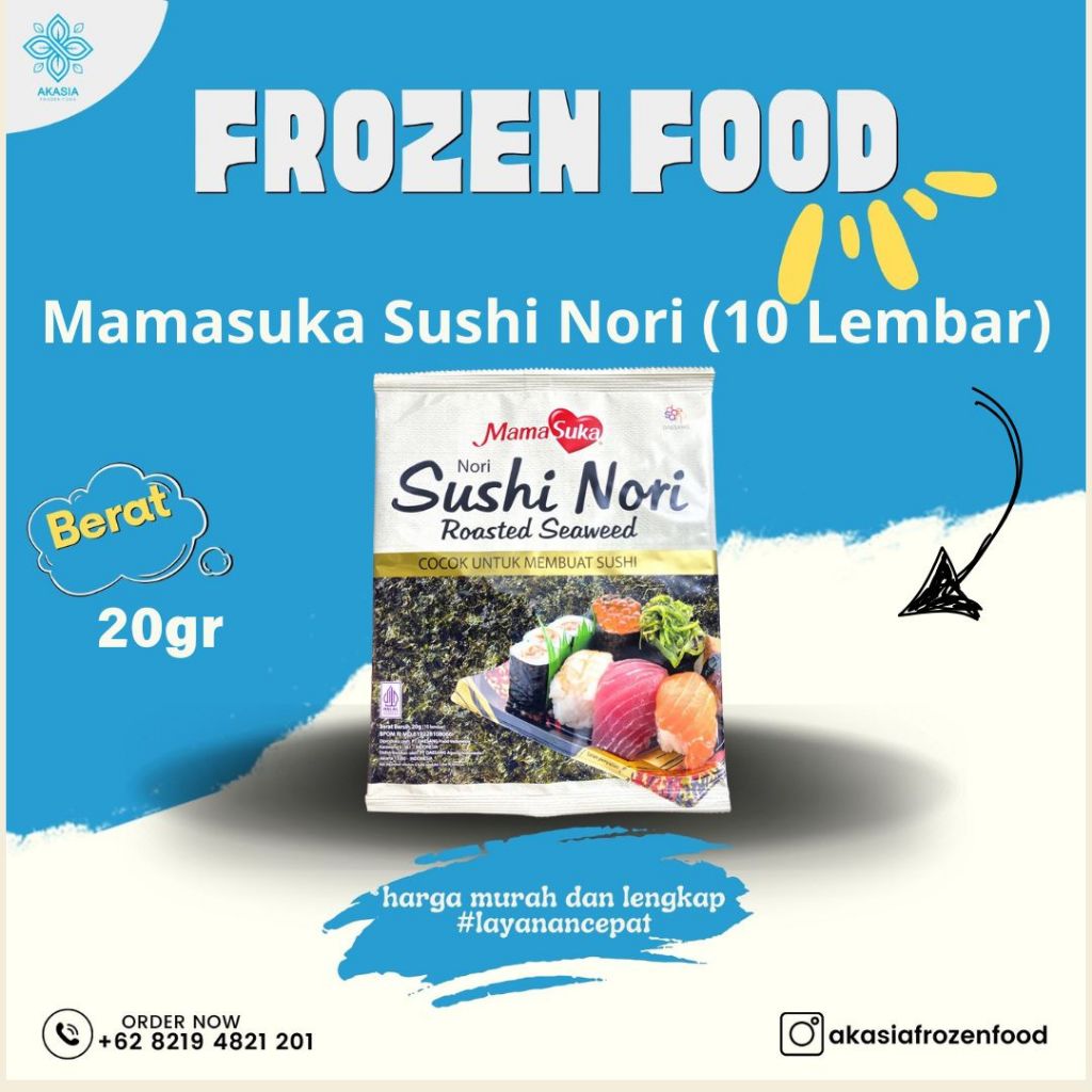 

Mamasuka Sushi Nori 10 Lembar