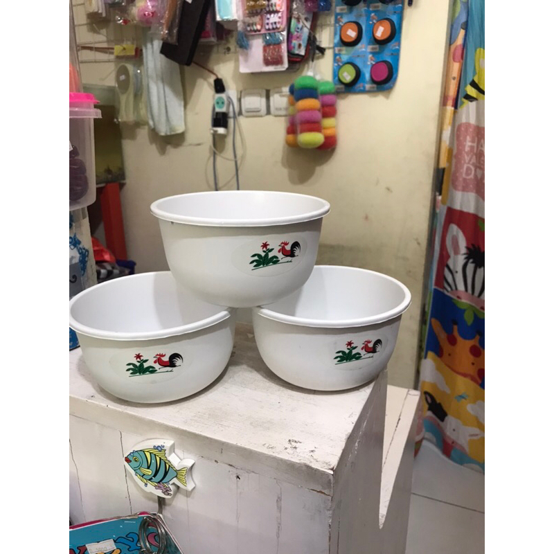 Mangkok Ayam Jago Plastik Mangkok Bakso Mangkuk Plastik Ramen Udon Kecil Tebal Bagus/mangkok jago