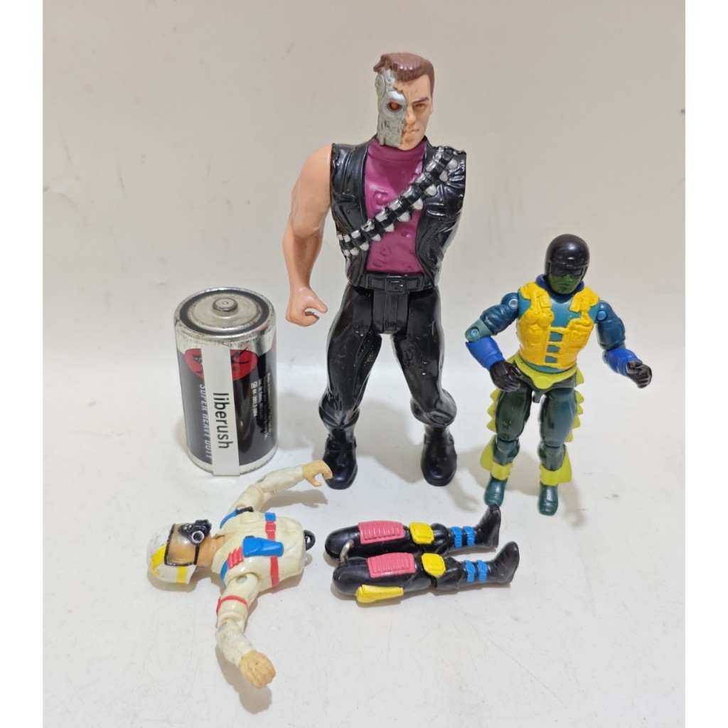 Set kenner terminator power arm , hasbro gijoe cobra eel corps beach head action figure , galoob uni