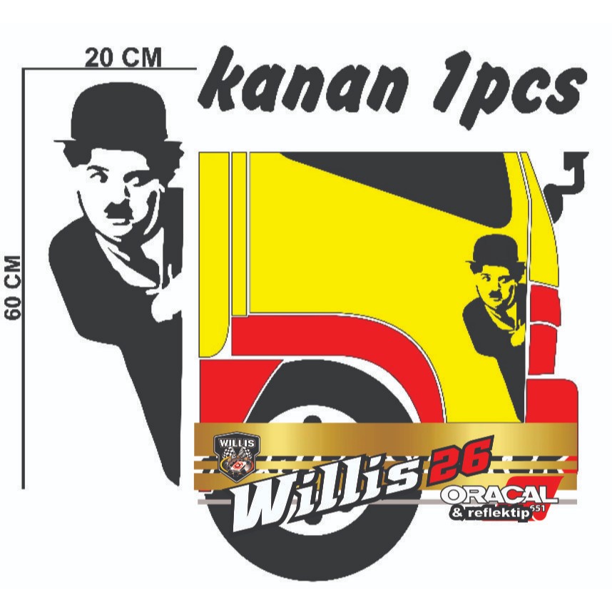 sticker chaplin stiker canter pintu chaplin ngintip stiker murah