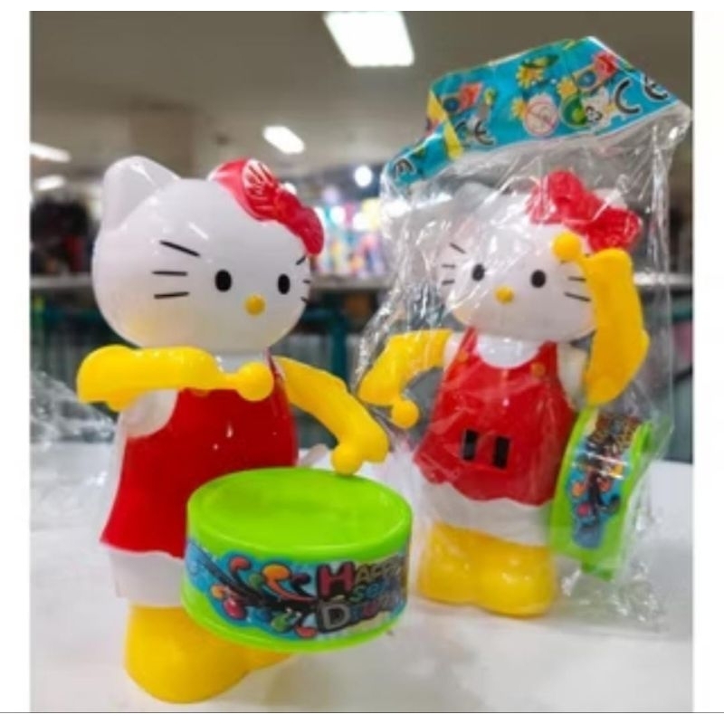 (KIDZOONA) MAINAN ANAK DRUM BAND PUTAR KUNCI KARAKTER KARTUN LUCU