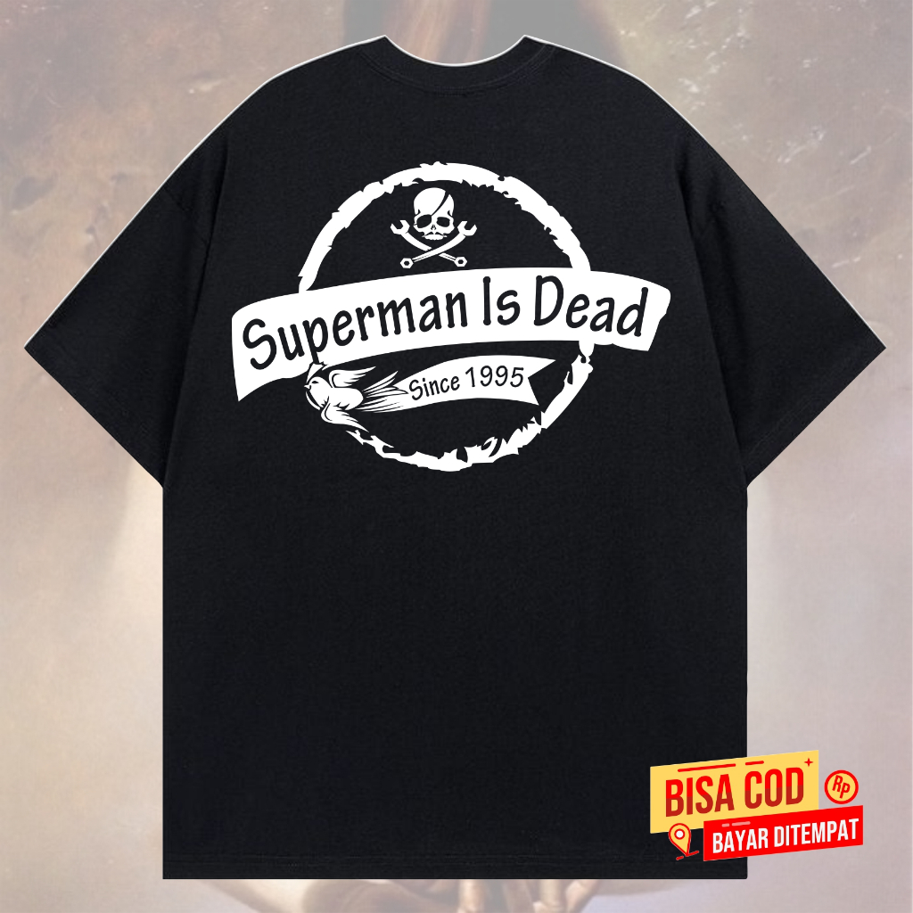 KAOS SID SUPERMAN IS DEAD SID pendek pria band original distro - T-Shirt pendek SID LADY ROSE HITAM 