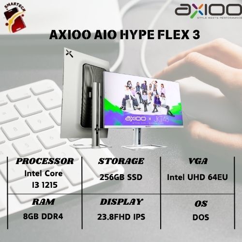 PC ALL IN ONE AXIOO HYPE FLEX 3 i3 1215U 8GB 256GB 23.8" FHD IPS - DOS/WIN