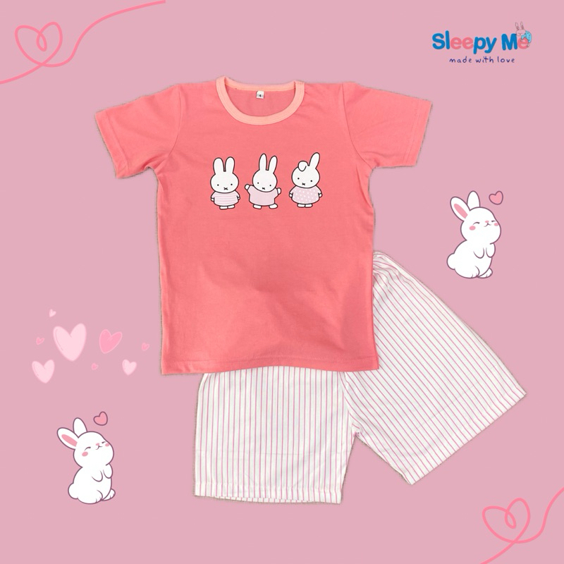 SETELAN KAOS PENDEK DANCING MIFFY PINK