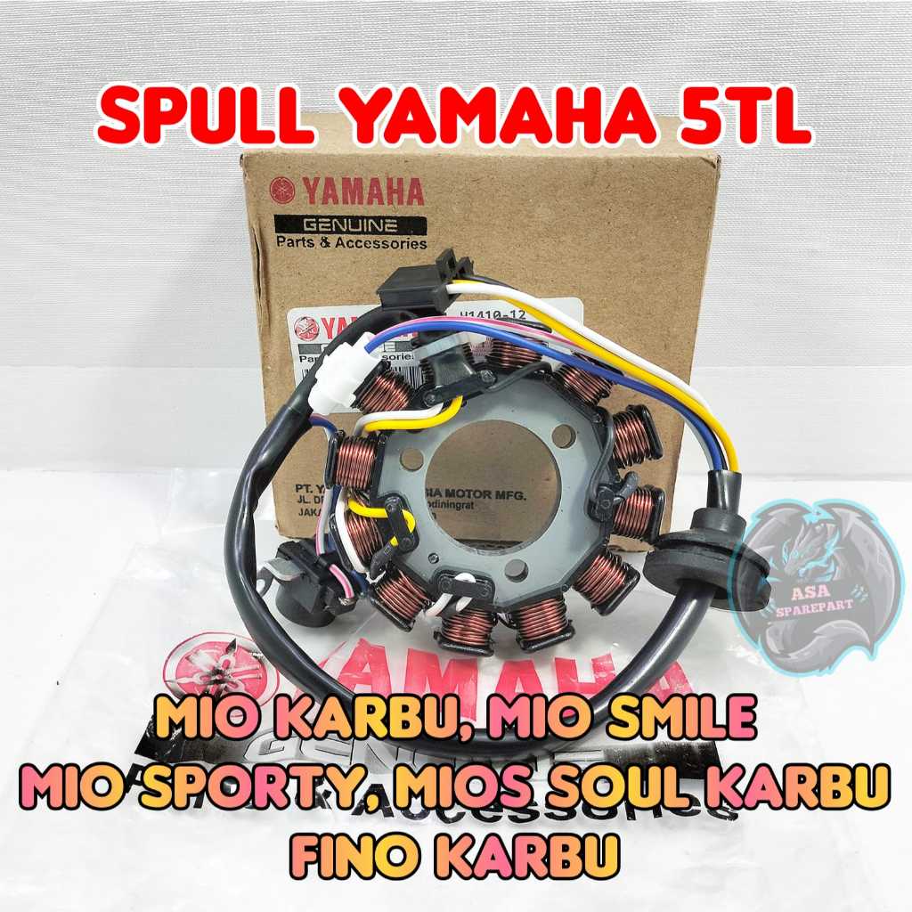 Spull Assy 5TL Motor Yamaha Mio Karbu , Mio Smile , Mio Sporty , Mio Soul Karbu, Fino Karbu Spul Sep