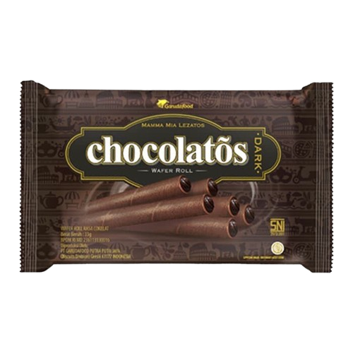 

CHOCOLATOS WAFER ROLL COKLAT DARK MINI 24 GR 8992775311547