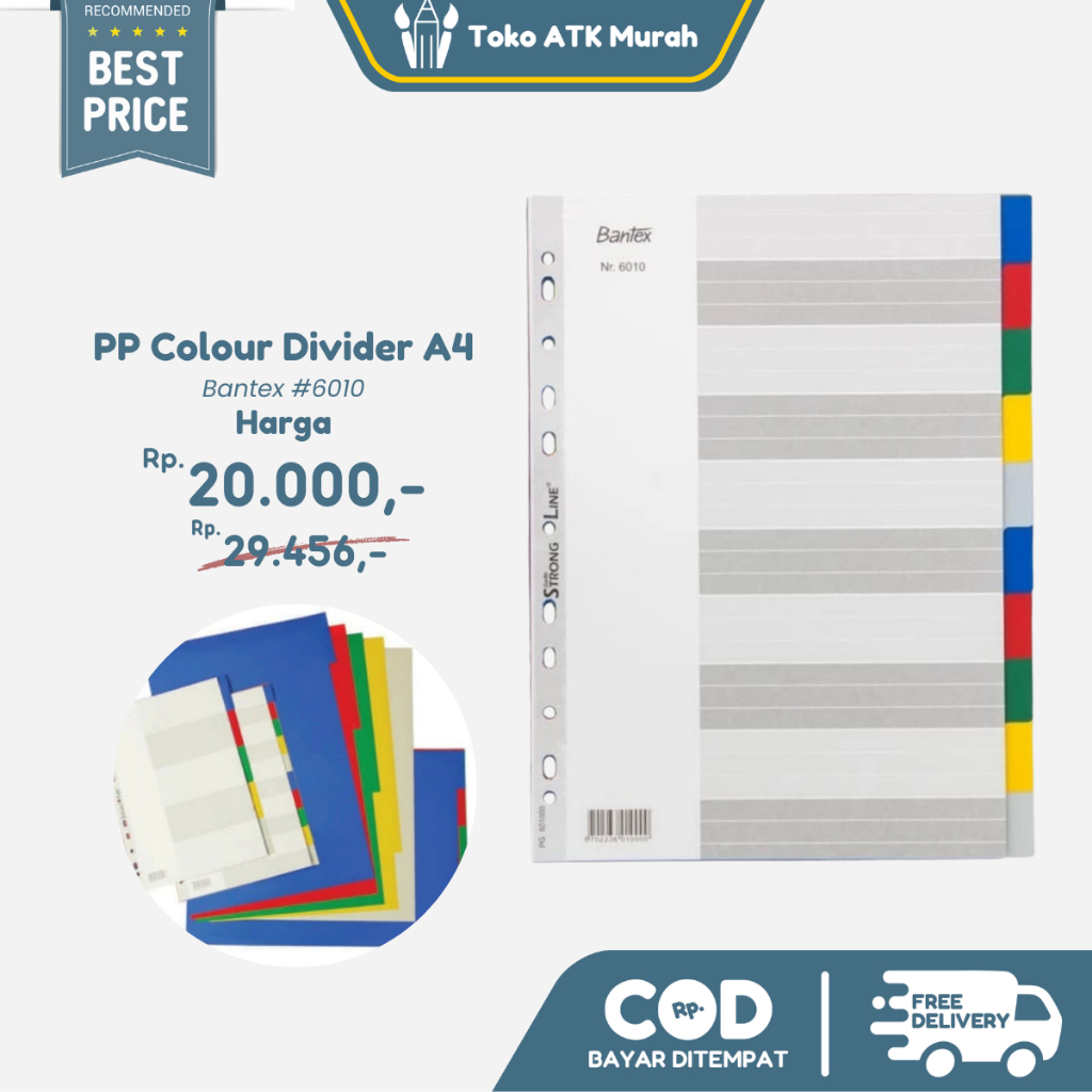 

Bantex PP Colour Divider A4 (10 pages) #6010