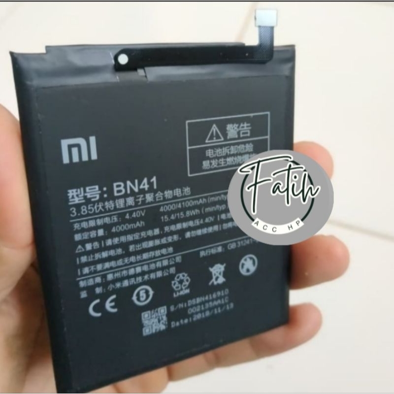 Baterai Battery Batre Xiaomi REDMI NOTE 4 BN41 Baterai BN41 original