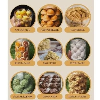 

sepaket kue kering lebaran 6 toples 250 gram
