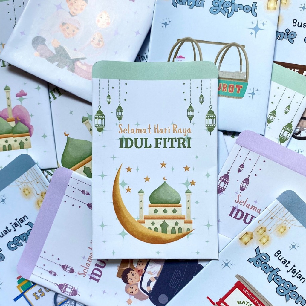 

( 10pcs ) Amplop Lebaran Idul Fitri | Angpau | THR | Hari Raya