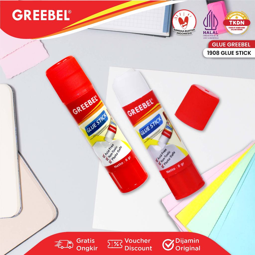 

GREEBEL Glue Stick / Lem Kertas Batang / Greebel Glue Stick (Satuan)