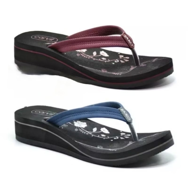 Sandal spon wedges wanita Carvil Keiko-L