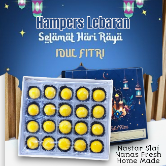 

Semesta99~ Hampers Lebaran Eid Fitri NASTAR SLAI NANAS FRESH HOME MADE Cemilan Khas Tradisional Indonesia Camilan Santai Keluarga Sehat Enak Lezat Renyah Manis Gurih Rasa Keju Coklat Buah Pineaple Slei Hemperes Makanan Ringan Murah Box Kotak Toples Kado