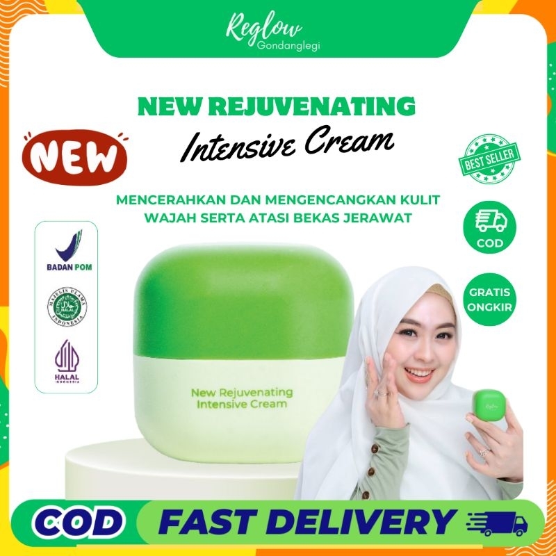 Cream Reglow Siang Malam Pemutih Wajah BPOM Pelembab Anti Aging Glowing Skincare Penghilang Bekas Je