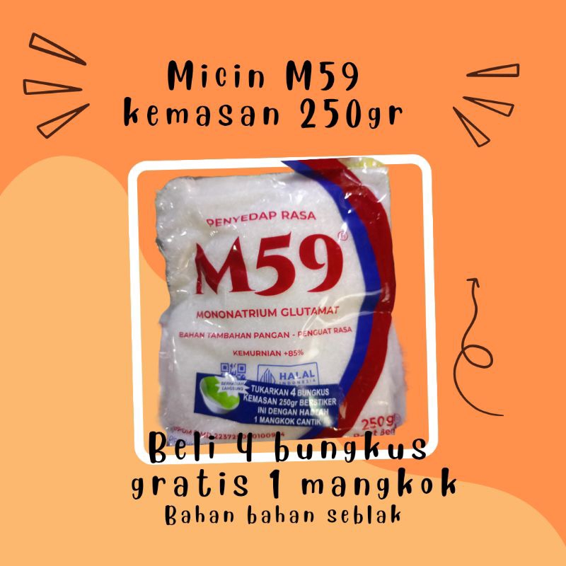 

micin M59 kemasan 250gr,pecin penyedap rasa