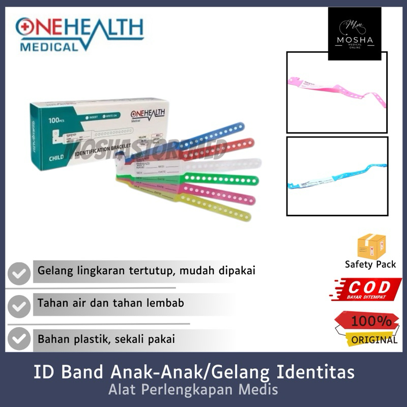 ONEHEALTH-ID Band Anak Anak/Gelang Pasien Anak