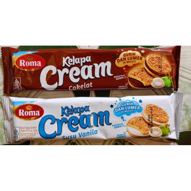 

ROMA KELAPA Cream Cokelat 42gr & Vanila 40gr