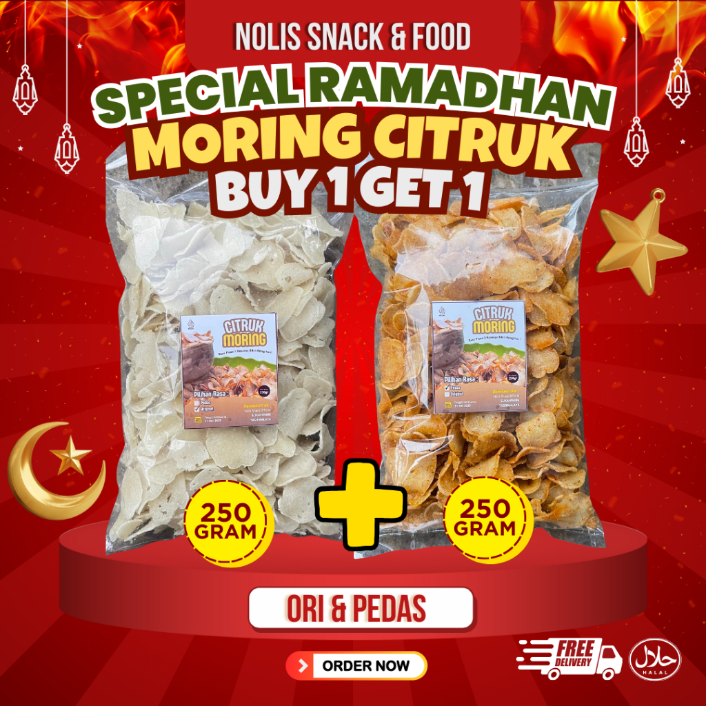 

BUY 1 GET 1 Citruk Moring Original & Pedas Asli Tasikmalaya [NOLIS SNACK & FOOD]