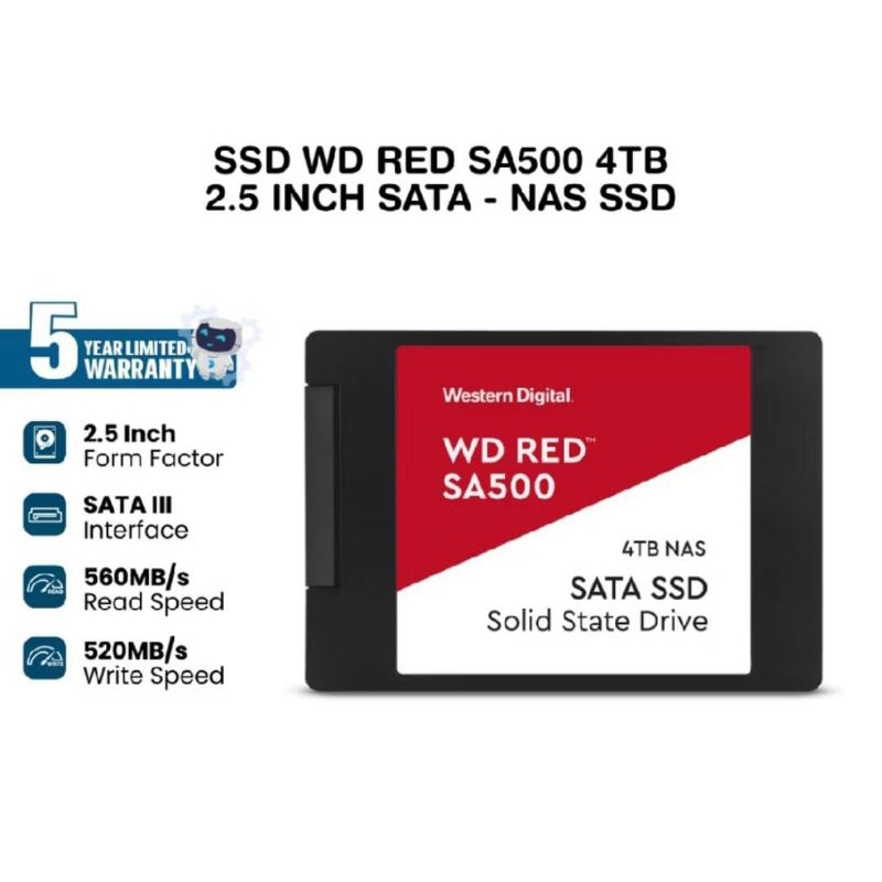 SSD WD RED SA500 4 TB