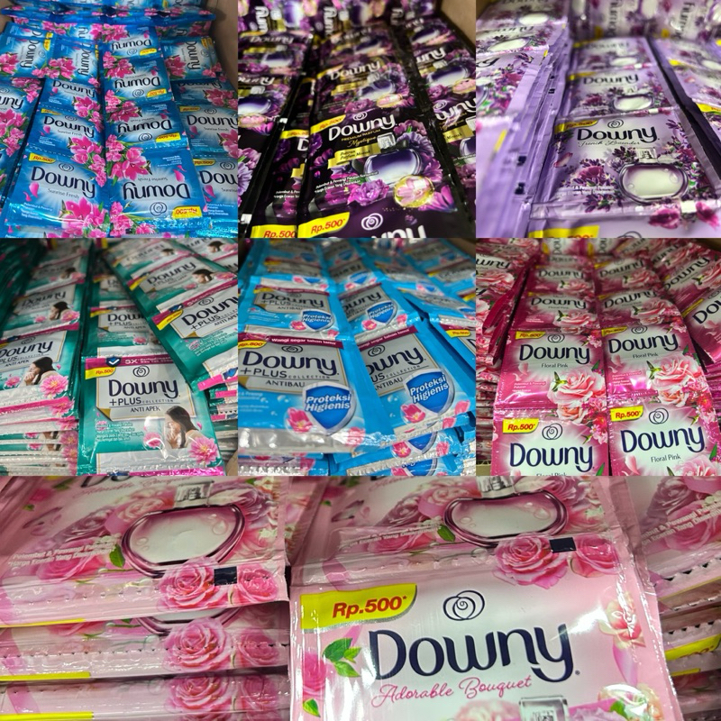 Paket Downy Sachet Pelembut dan Pewangi Pakaian Isi 12 Pcs Downy Renceng Downy Softener Downy